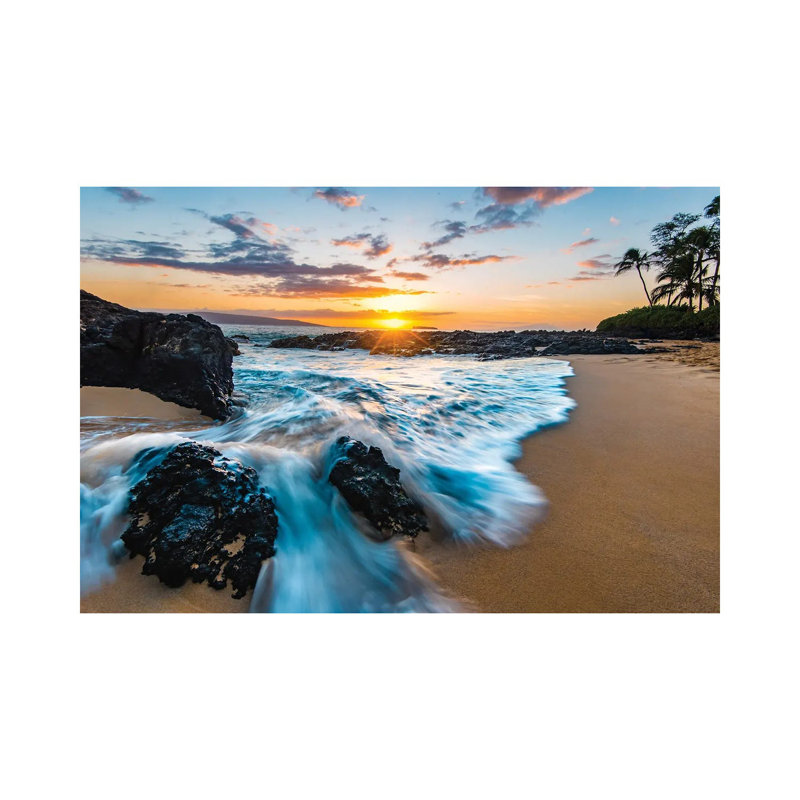 Secret Beach Sunset by Lucas Moore - Wrapped Canvas Print, 66.04 cm H x 45.72 cm W x 3.175 cm D