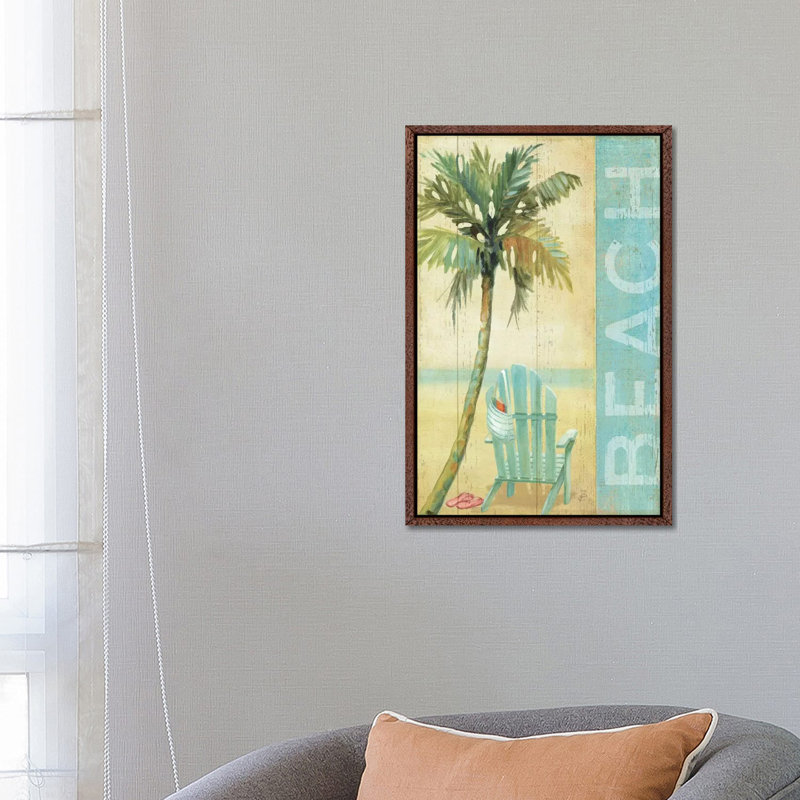 'Ocean Beach I' by Daphne Brissonnet Graphic Art Print on Wrapped Canvas, 66.04 cm H x 45.72 cm W