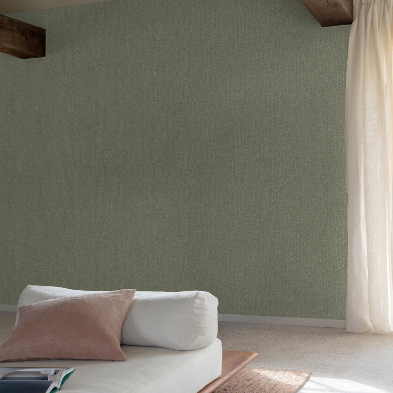 Surfaces Collection Stone Texture Wallpaper Roll, Light Grey