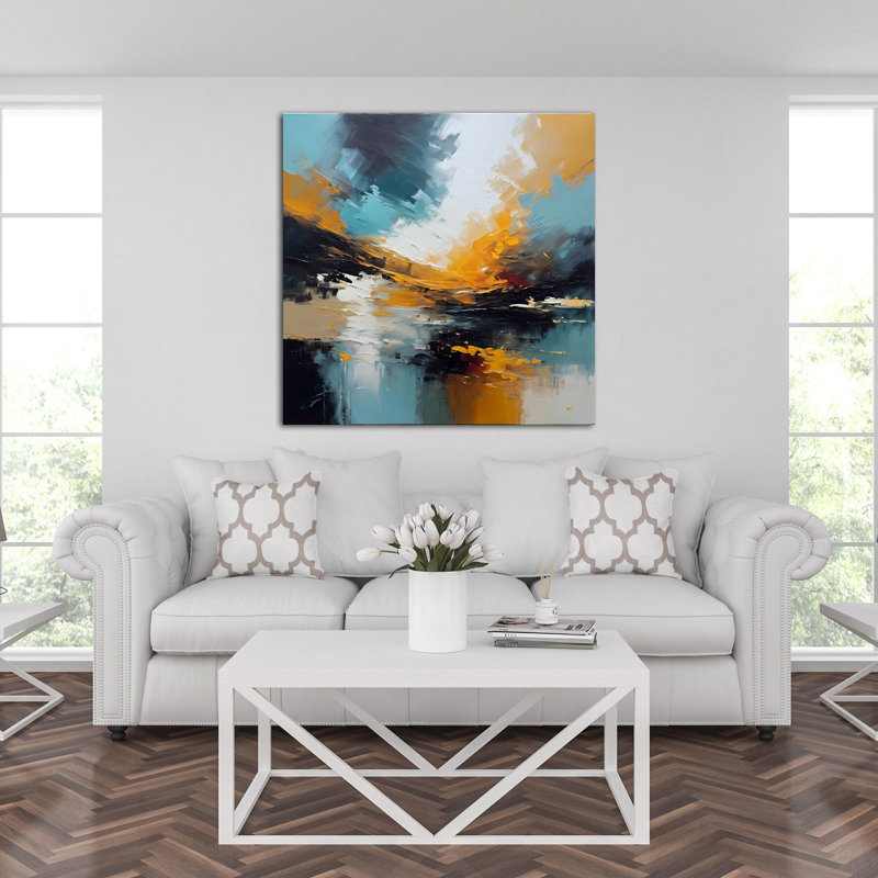 Sunrise Over Mountains, 54" H x 54" W