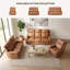 Canapé inclinable électrique Reid 58 po en cuir avec port USB - Cognac-529698289