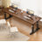 Rectangular Hand-Cranked Adjustable Solid Wood Standing Desk-614138091