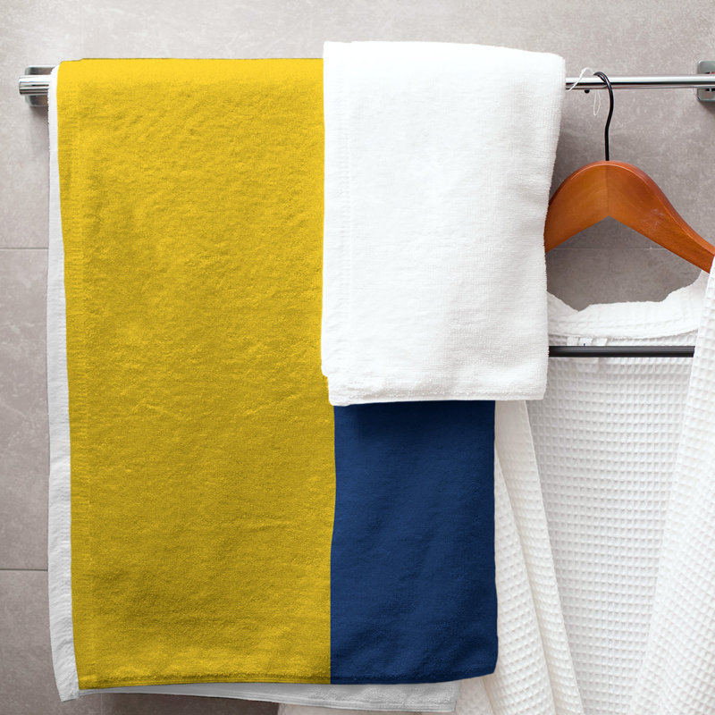Microfiber Bath Towel, Tennessee Red Football Gold/Navy Blue