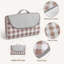 Couverture de pique-nique pliable imperméable brune 80 po x 60 po-1589049170