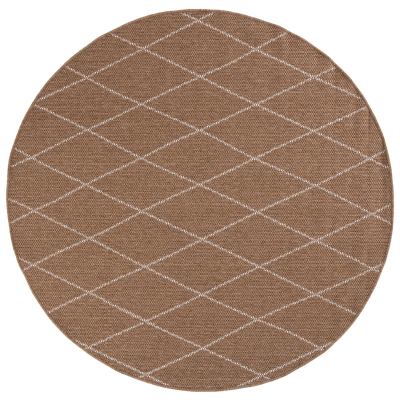 Sisal Performance 800 Performance Geometric Shapes Indoor Rug, Round 6'7"