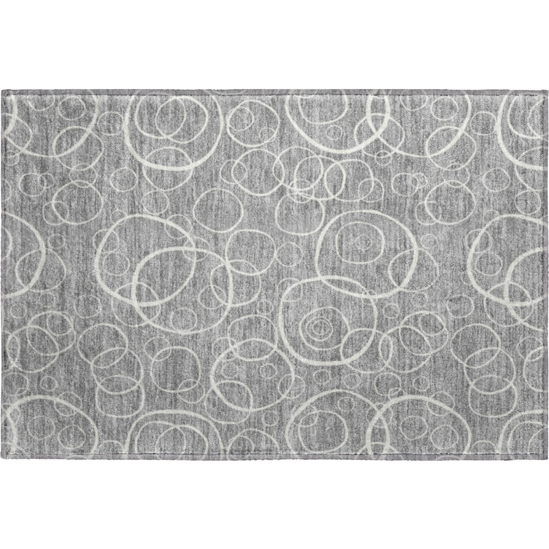Tapis lavable à la machine de qualité supérieure Mayfield AMF2407, Gris, 1 pi 8 po x 2 pi 6 po