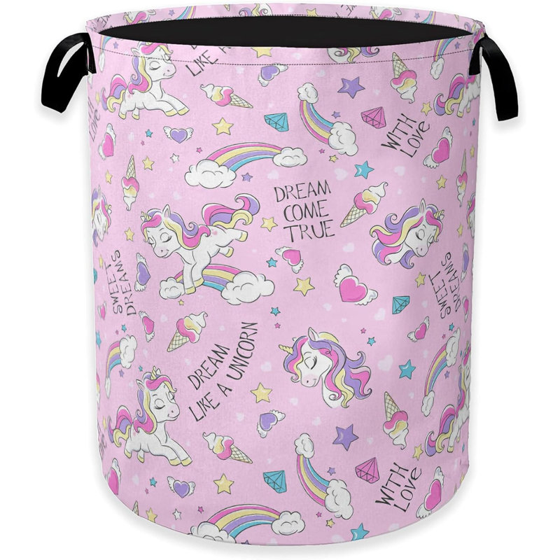 Laundry Hamper Unicorn Laundry Basket Dreamy Rainbow Portable Collapsible Laundry Room Organization Storage For Dorm Room Nursery Bathroom Bedroom