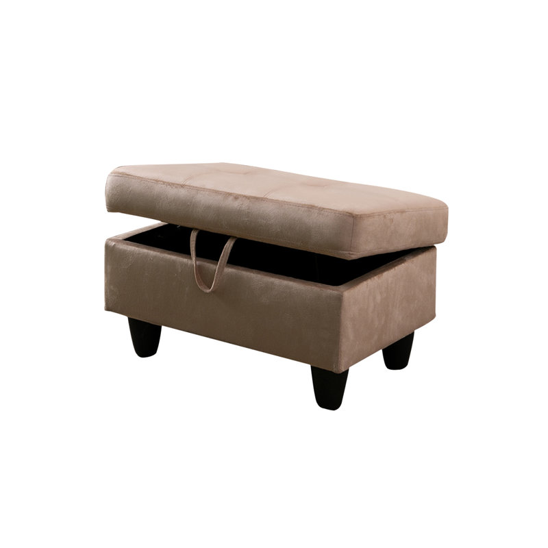 Upholstered Ottoman, Beige