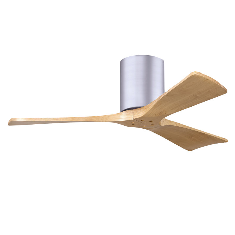 Irene Ceiling Fan, Brushed Nickel, Light Maple Tone, 42"