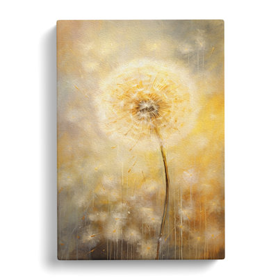 Dandelion Gestural - Wrapped Canvas Print