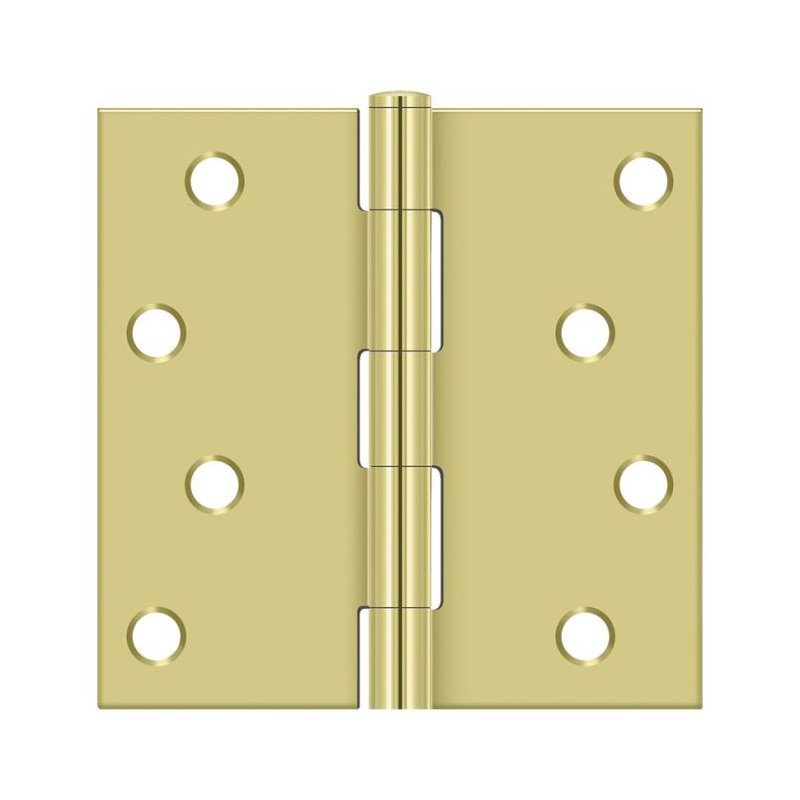 Steel Hinge, Polished Brass