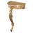 Honore Louis XV Rococo Gilded Single Leg Console Table