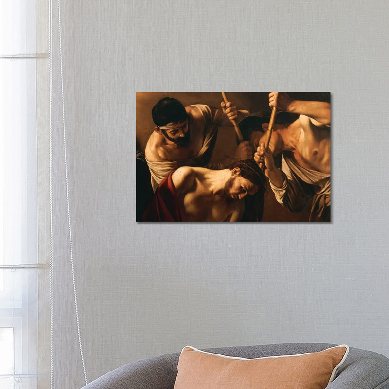 The Crowning With Thorns, C.1603 by Michelangelo Merisi Da Caravaggio - Wrapped Canvas Print