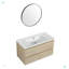 Meuble-lavabo mural 36 po avec lavabo en céramique-100166275