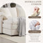 Canapé modulaire en chenille avec sièges profonds et repose-pieds mobile Chenille