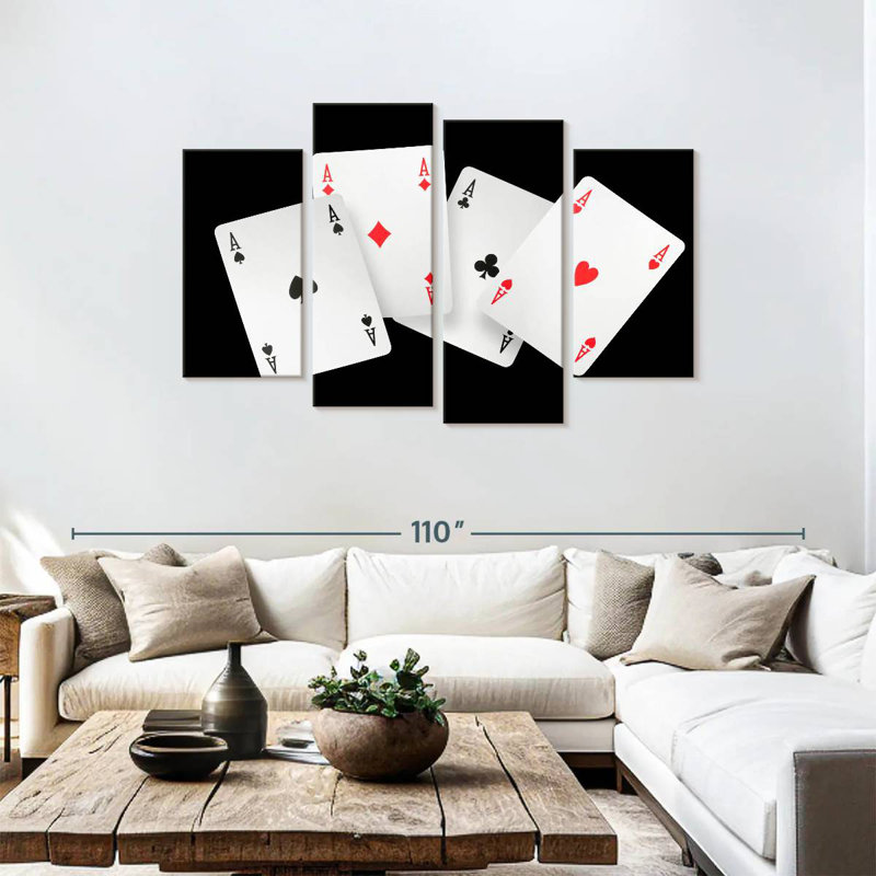 Senne Four Ace Cards, 48" H x 75" W