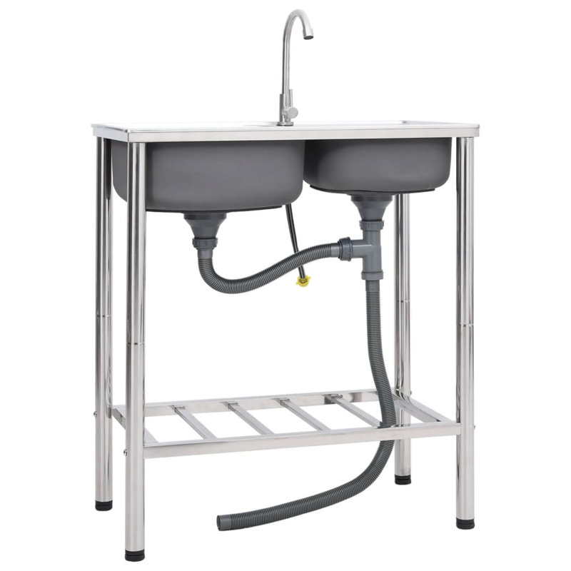 Belfry Kitchen 420mm W Single Bowl Steel Freestanding Kitchen Sink