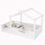 Lit simple au sol avec garde-corps et toit-329378272-329378279
