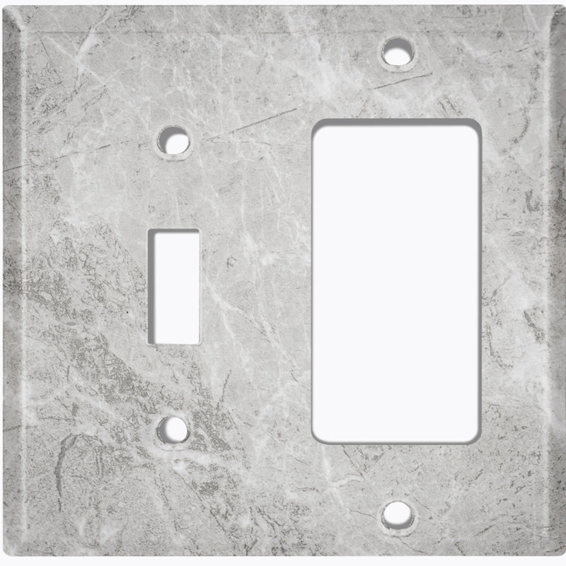 Plaque murale 2 bandes, Gris foncé / Blanc