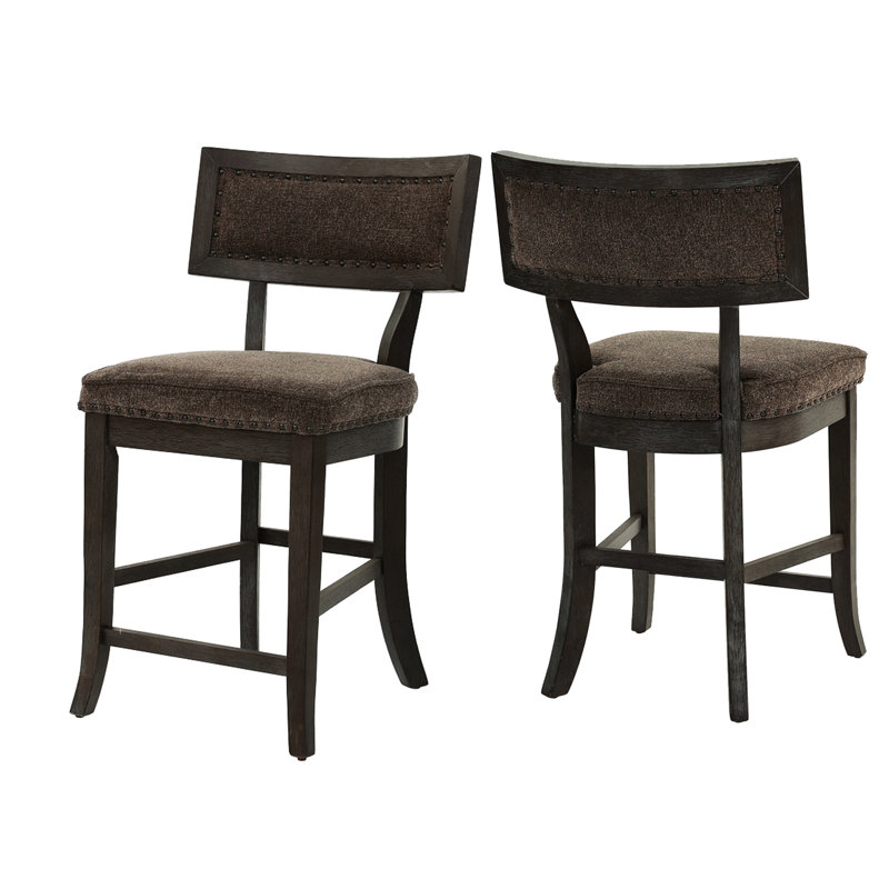 Chaises de salle à manger rembourrées de 2, avec un design distinctif, 2 po, revêtement exquis texturé