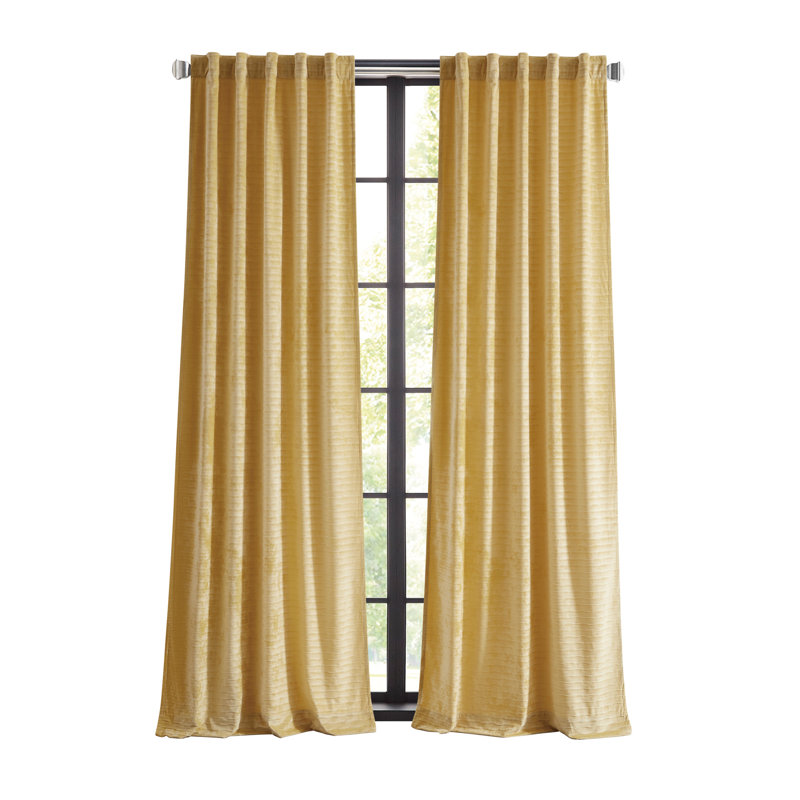 Paire de rideaux gaufrés Martha Stewart, Doré, L 37 po x L 95 po