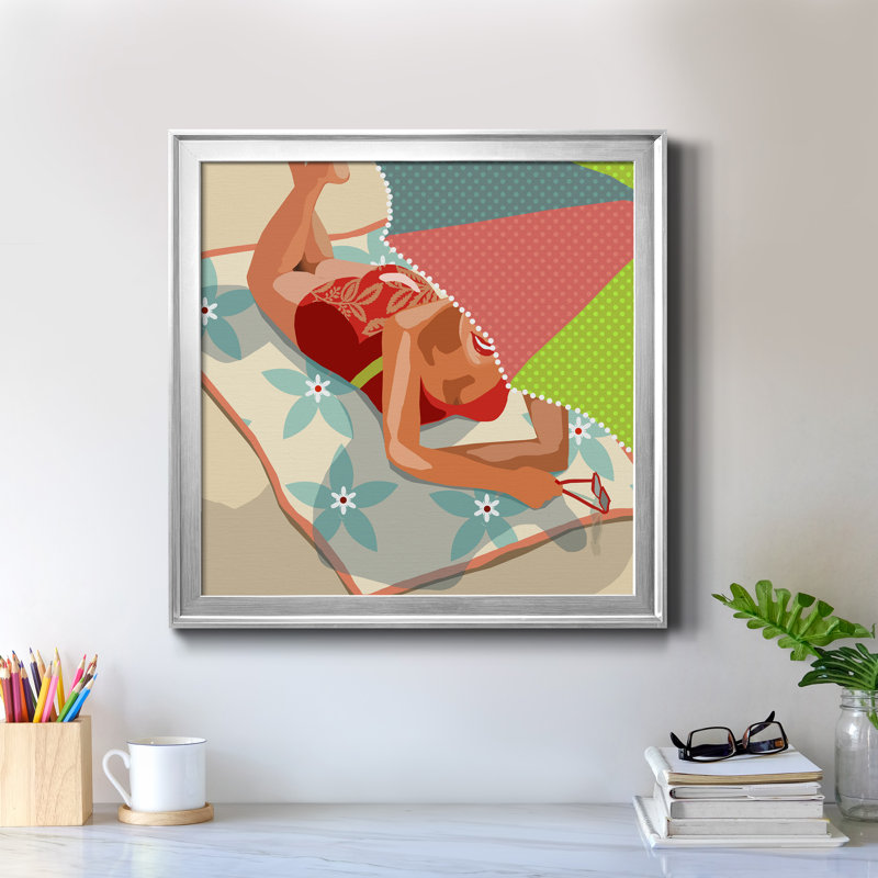 «Beach Beauty II», reproduction sur toile encadrée, Argent, H 26,5 po x l 26,5 po x P 1,5 po