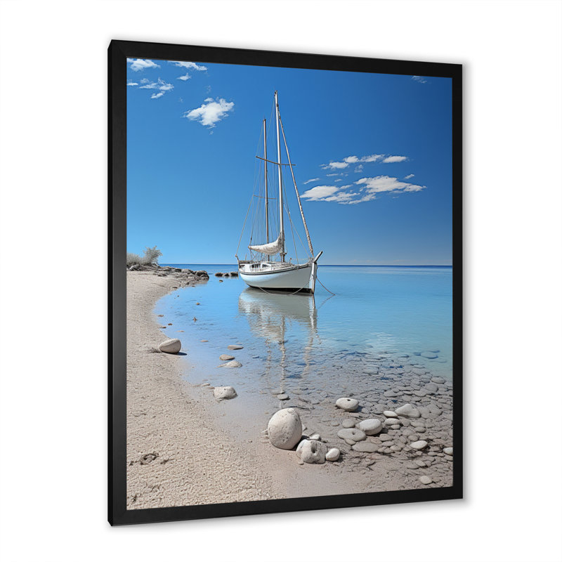 Hartmut, bateau, élégance, minimalisme IV, Cadre photo noir, H 20 po x l 12 po x P 1 po