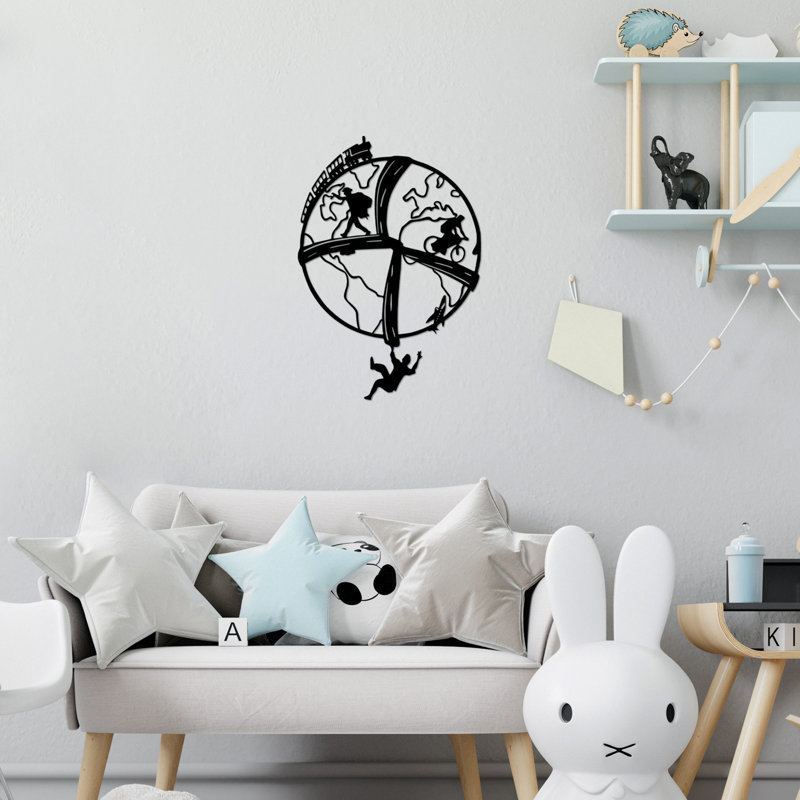 Elegant Black Metal Wall Art Decor, 18.1 x 25.9 inches | 100% Metal Construction, Thickness: 0.06 inches | Stylish Decorative Accessory for Home & Office, Easy to Hang, Durable & Chic Design