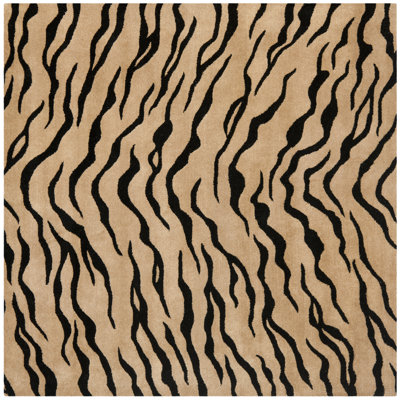 Nonia Hand-Woven Gold/Black Wool Rug