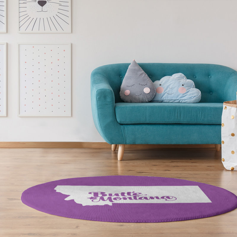 Chenille Indoor Rug, Round 5'