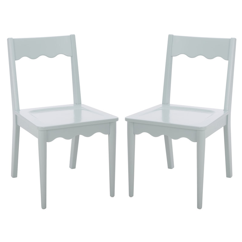 Rosetty Scallop Dining Chairs, Light Blue