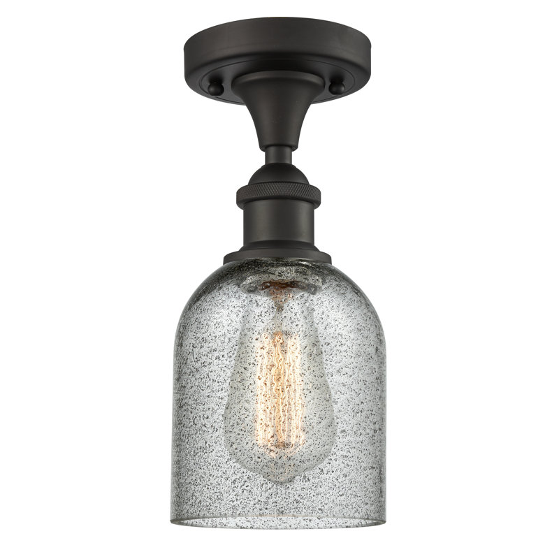 Vella Semi Flush Mount, No Bulb Included, Charcoal, Oil Rubbed Bronze