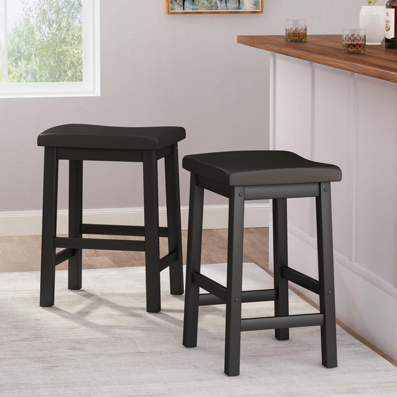 Tabouret Pomeroy, Noir, Tabouret de comptoir (siège d'une hauteur de 24 p