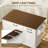 51.2" Kitchen Island with Power Outlet & Drop Leaf, Rolling Storage Cart with Trash Can Cabinet-2091078281