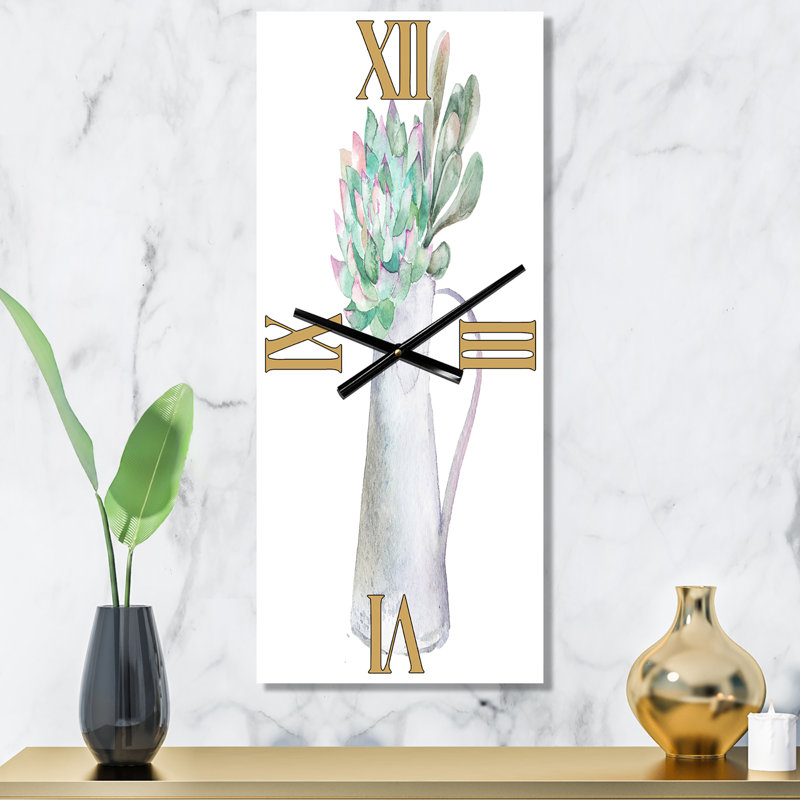 Succulent Home Plant - Horloge murale traditionnelle, Petit