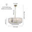 Lustre à niveaux variable 9 lumières