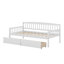 Lit de jour Awez en bois de pin simple avec deux tiroirs de rangement-1883952277