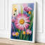Pink Daisy Garden Botanical - Wrapped Canvas-1048803895-1048803900