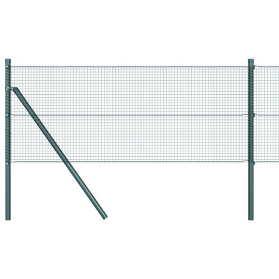 Vidaxl Welded Wire Fence With 7 Posts Steel