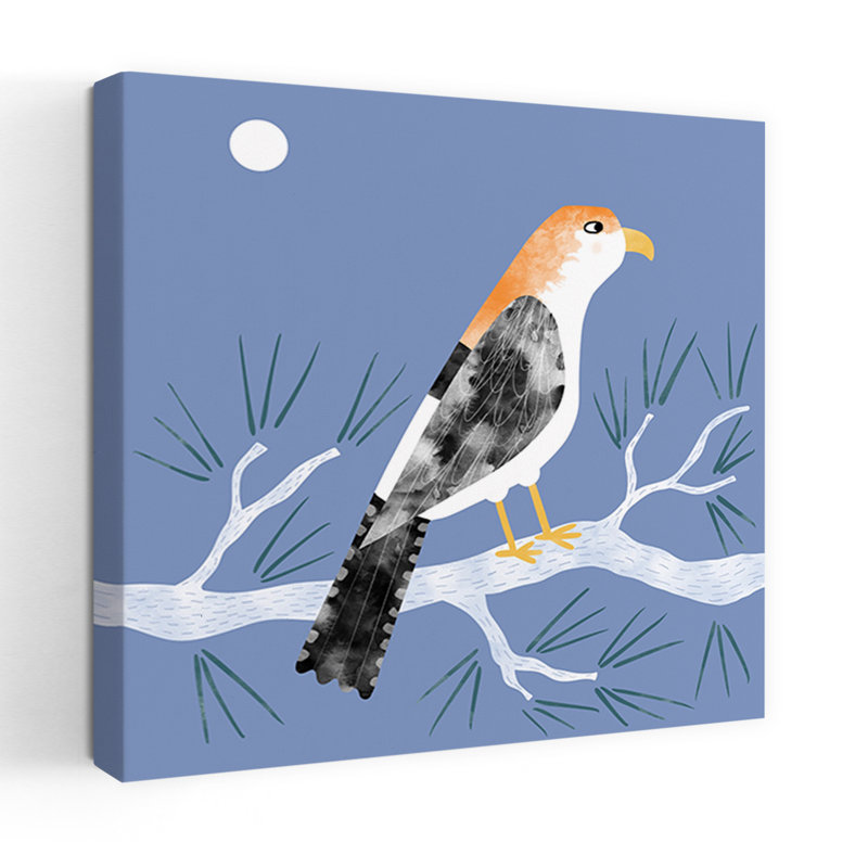 Reproduction d'art mural au clair de lune sur une branche, H 18 po x l 18 po