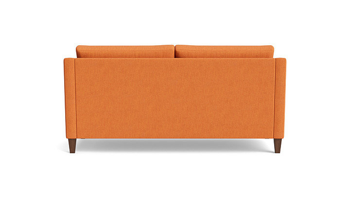 Vera Loveseat (70"), Walnut Finish (Angled), Performance Weave - Carrot