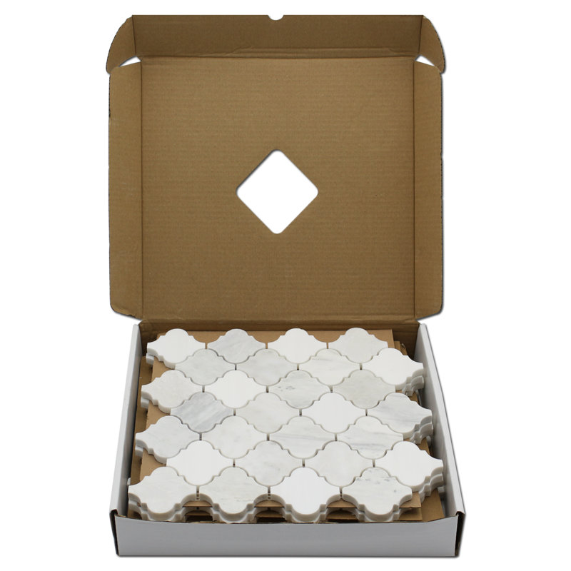 Arabesque 12" x 12" Marble Mosaic Wall & Floor Tile
