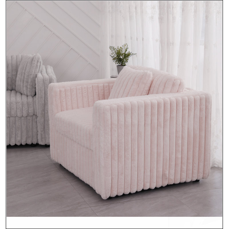 Canapé modulaire simple 44,9 po, Rose clair