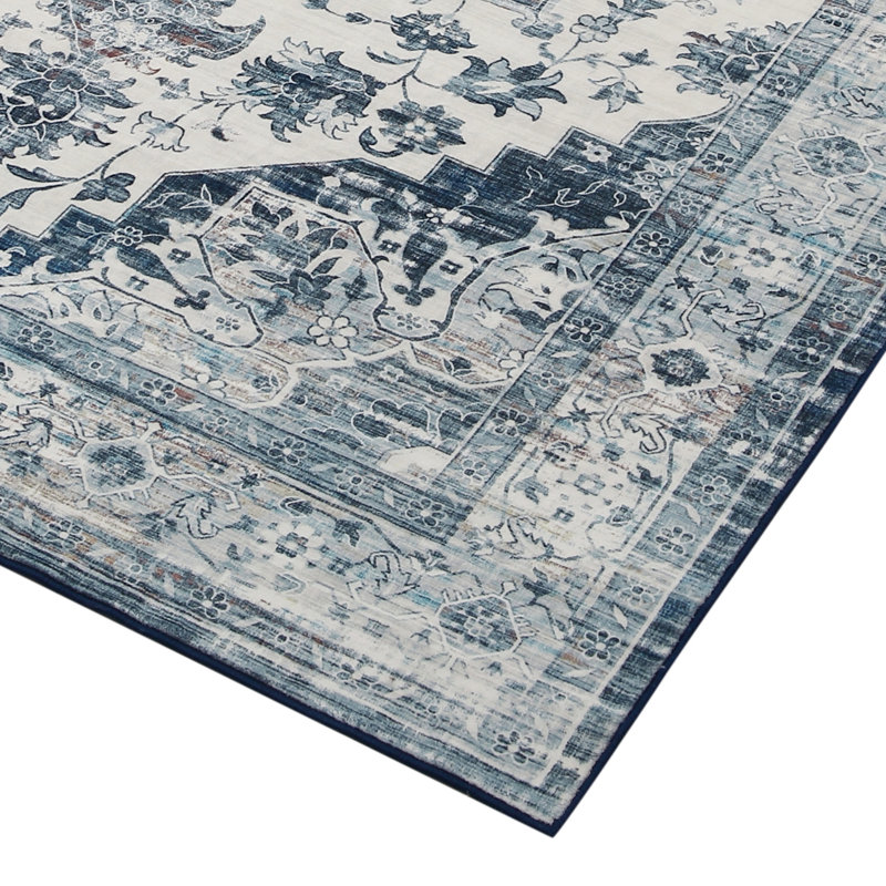 Floral Machine Printed 120cm X 170cm Area Rug