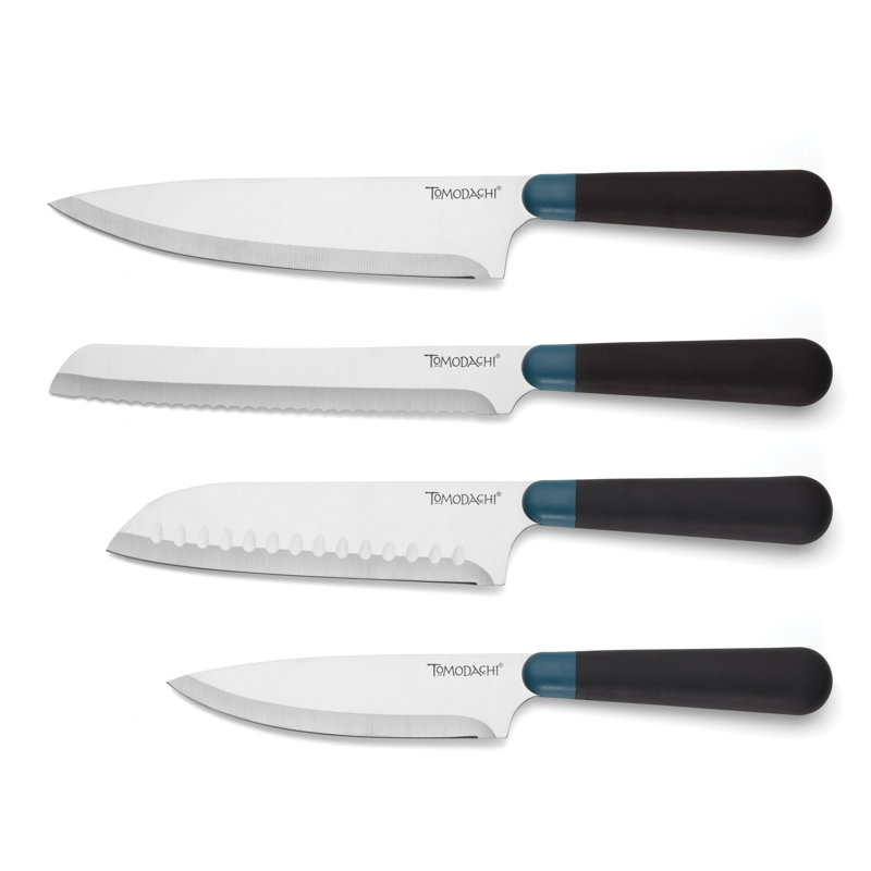 Hampton Forge Keen Black Marble 5-Piece Bristle Cutlery Block Set