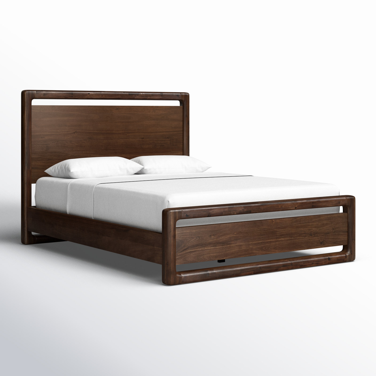 Rosy Solid Wood Bed, Queen