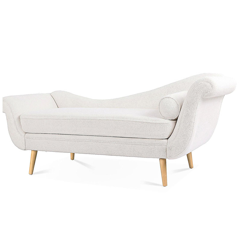 Chaise longue avec accoudoirs à volutes