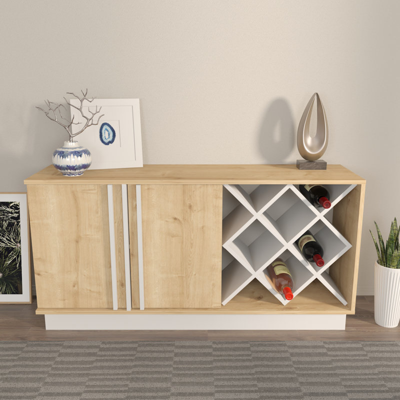 Ivonn 148cm W Sideboard, Brown/White
