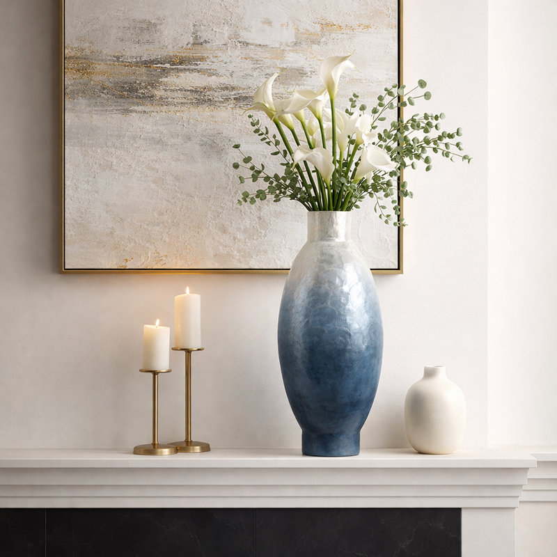 Élégant vase Capiz Ombre Design, 19.7"
