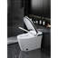 Toilette intelligente avec capteur de pied à fermeture automatique, chasse d'eau siphonique, eau chaude, lavage arrière, siège blanc ouvert / fermé bidet, affichage à DEL, sécheuse, porcelaine féminine, désodorisation, lavage en mouvement
